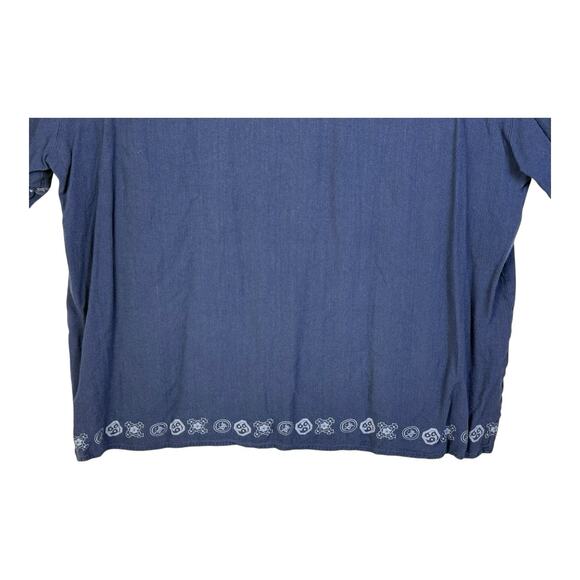 Pineapple Connection Shirt Mens XL Blue Dragon Graphic Button Up Short Sleeve - Picture 7 of 13